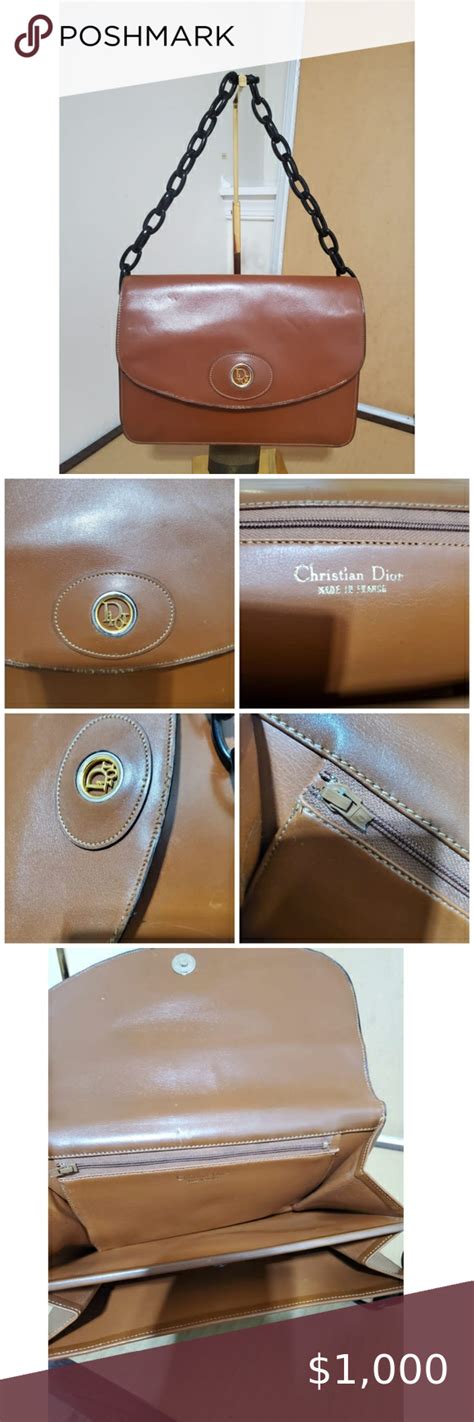 dior bag 1980s|authentic christian dior shoulder bag.